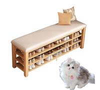 Rangement de Chaussures de Banc de vocy Solide Organisateur d'entrée de Travail Lourd avec siège pour Le Hall de la Famille Family Entry Shoe Cabinet Decor Blanc 80cm