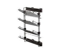 Emuca 7087113 Accessoire range-chaussures extractible avec fermeture amortie pour armoire, montage à main droite, peint moka