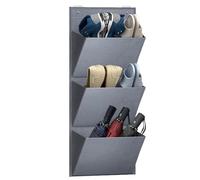 Rangement de chaussures mural transparent - Présentoir à chaussures en plastique transparent, avec colle, durable et peu encombrant pour armoire, qui permet une installation sûre sans perçage O