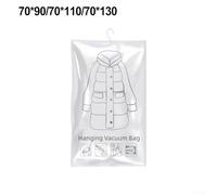 Rangement de compression avec sacs sous vide pour vêtements avec cintre et valve turbo pour un retrait rapide de l'air (70 x 130 cm)