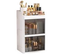 Rangement de cosmétiques | Vitrine de soins de la peau avec 3 couches | Présentoir pliable pour fournitures cosmétiques de bureau, organisateur élégant et pratique qui montre votre
