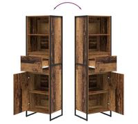 Rangement de cuisine - Bibliothèque Bois Ancien 43x36x150.5 cm Bois d'ingénierie - Buffet Vaisselier Rangement@259196