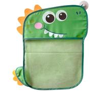 Rangement de jouets de baignoire, support de jouet de bain avec 2 ventouses solides, 17x16.5 Dinosaure Mesh Bath Toy Rangement, Organisateur de jouets de bain léger à sec rapide pour chambre