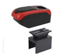 Rangement de la console centrale Boîte D'accoudoir De Voiture, Rangement Centrale, Cendrier Rénovation Interne, Accessoires Pour Fita 500L(S1 black-red 6USB)