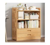 rangement de livres Bibliothèque en bois massif, étagère de rangement du sol au plafond, salon, chambre à coucher, étagère de rangement for lecture, bureau, bibliothèque simple multicouche(Petit)
