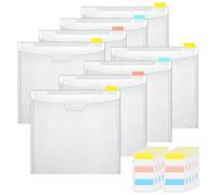 Rangement de papier - Organiseur de rangement de papier pour scrapbooking | Organiseur de papier transparent de 30,5 x 30,5 cm avec onglets adhésifs | Organisateurs de rangement pour papier vinyle et