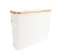Rangement de Papier Toilette avec Couvercle, Porte-papier Toilette Pliable, Organisateur de Salle de Bain pour un Espace sans Encombrement, Conception Empilable, Protection (Beige)