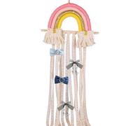 Rangement de pince à cheveux 29.5x9, 8 pouces Accessoires de cheveux Organisateur raid-en-ciel Tassels Bohemian Clip Organisateur pour femmes Girls Children Room Ornement, Accessoires, Rangement