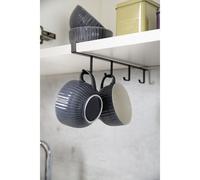 Wenko Accroche-tasses Klea pour placard – 4 tasses – Noir