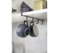 Rangement De Placard Cuisine - Porte 4 Tasses - Noir Noir