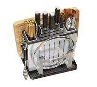 Rangement de planche à découper : étagère organisateur de comptoir, support vertical pour ustensiles de cuisine, design peu encombrant | Solution pratique d'organisation de la maison pour les hôtels