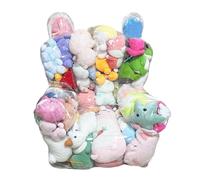 Rangement de pouf en peluche - Chaise de rangement en PVC transparent 99 x 94 cm - Grand siège organiseur avec fermeture éclair pour jouets, poupées, collection en peluche, canapé peu encombrant