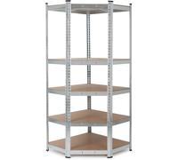 Rangement de Rayonnage Stockage Étagère d'angle Atelier 5 Étagères Charge Lourde