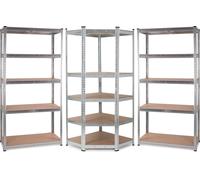 Rangement de Rayonnage Stockage Étagère d'angle Atelier Étagères Charge Lourde