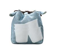 Rangement de sachets de thé avec cordon brodé esthétique portable - Trousse organisateur d'accessoires pour thé - Pour maison, femme, bureau, voyage, vacances, camping, pique-nique, route