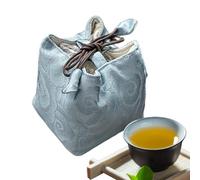 Rangement de sachets de thé en tissu brodé avec cordon de serrage, poche à thé, pour maison, femme, bureau, voyage, vacances, camping, pique-nique, route