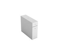 Toilinux - Rangement de salle de bain compact 2 tiroirs et une porte - Blanc Blanc