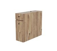 - Rangement de salle de bain compact 2 tiroirs et une porte - Marron
