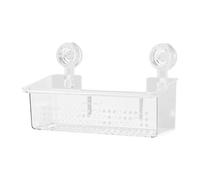 Rangement de salle de bain - Étagère d'angle sans perforation de 31,4 cm pour shampooing, support mural stable avec panier résistant à la rouille, fournitures de nettoyage, étagères murales pour