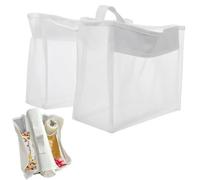 Rangement de salle de bain, sac en filet de salle de bain - Panier de rangement blanc suspendu pour les tout-petits, jouets et