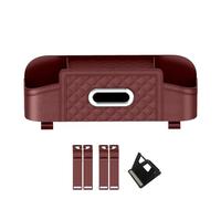 Rangement de siège arrière de voiture, sac arrière de voiture suspendu en cuir, organisateur de rangement de siège arrière étanche et boîte intérieure de voiture pour fournitures de décoration de voit