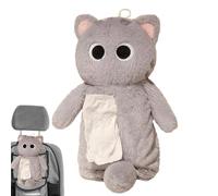 Rangement de support pour mouchoirs faciaux, boîte à mouchoirs - Distributeur de mouchoirs en papier pour voiture de 11,81 x 4,72 x 3,94 pouces avec motif de chat - Boîte à mouchoirs pour voiture