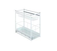 Wenko - Rangement de tiroir coulissant Cuisine - 2 niveaux - Blanc Blanc G