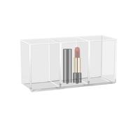 Rangement des pinceaux de maquillage,Support de rouge à lèvres pour vanités de maquillage en acrylique de grande capacité à 3 emplacements - Supports de rangement pour pinceaux cosmétiques pour bureau