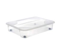 EDA PLASTIQUE Coffre de rangement dessous de lit Gigabox 60 L - Naturel - 80 x 60 x 17 cm