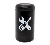 Rangement d'outils de réparation, porte-outils de vélo, coque compacte, design léger et portable, utilisation d'entretien en plein air, aucun outil inclus, 13 x 7,4 cm, noir, 1 pièce