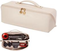 Rangement Dyson Airwrap, Sac de Voyage pour Dyson Airwrap Styler/Shark Flexstyle/Hair Curler, Étui Dyson Airwrap avec Grande Ouverture, Sac de Rangement de Voyage Portable (Blanc)