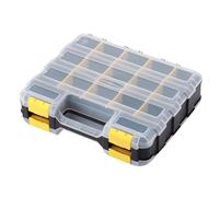 Rangement électronique double face à 34 compartiments, organiseur de couvercle transparent, design compact, petites pièces et porte-outils avec construction robuste