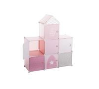 Rangement en forme de château rose