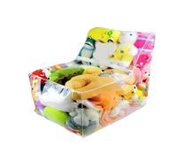Rangement En Peluche Transparent - Organisateur De Pouf Lucid, Housse De Siège À Fermeture Éclair | Système D'organisation D'assise Rembourré En PVC Imperméable, Meubles De Confinement De Jouets En