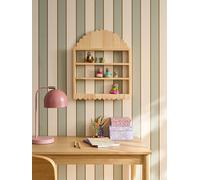 Rangement étagère figurines bois feston beige TU