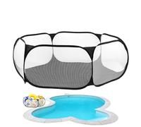 Rangement Float de Piscine - Mesh Foldable Organizer, Yard Poolside Container, Outdoor Beach Porch Basket, Water Gear Holder, Swimming Rack , Gonflable Toy Box Accessoire, Patio Equipment Carrier