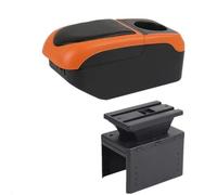 Rangement intérieur Boîte D'accoudoir De Voiture, Boîte De Rangement Centrale, Cendrier De Rénovation Interne, Accessoires De Voiture Pour Fita 500L(S1 black-orange 6USB)
