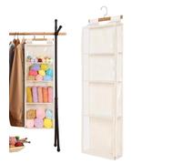 Rangement Laine Suspendu Pour Porte 4 Compartiments Zippés Transparents