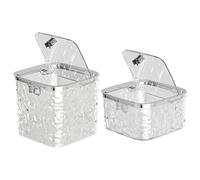 Rangement Lessive Liquide en Capsules Boîte de rangement en acrylique for accessoires cheveux, conteneur transparent for dosettes lessive, boîte bureau(Transparent Set)