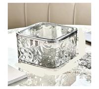 Rangement Lessive Liquide en Capsules Boîte de rangement en plastique transparent avec couvercle, contenant for lessive poudre, boîte for accessoires for cheveux(Grey,1PC)