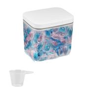 Rangement Lessive Liquide en Capsules Conteneur à linge scellé, boîte de rangement for perles lessive avec tasse mesurer(4.5L NO Dry Box)