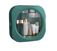 Rangement Maquillage Boîte De Rangement Cosmétique Murale sans Perforation Salle De Bain Organisateur De Maquillage Suspendu Rangement Produit de Beauté(Grün)