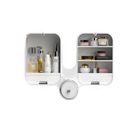 Rangement Maquillage Cosmétiques Soins De La Peau Rouge À Lèvres Parfum Salle De Bain Toilette Support De Rangement Mural Boîte De Rangement De Grande Capacité Sans Perforation Rangement Produit de Be
