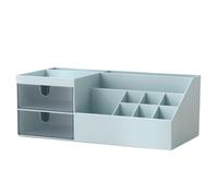 Rangement Maquillage Organisateur De Maquillage, Boîte De Rangement De Cosmétiques De Bureau avec Tiroirs pour Comptoir Ou Salle De Bain Rangement Produit de Beauté(Blue)
