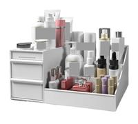 Rangement Maquillage Organisateur De Maquillage Pour Vanité, Boîte De Rangement De Cosmétiques Avec Tiroirs, Étui De Rouge À Lèvres, Organisateurs Et Rangement De Vanité De Salle De Bain Rangement Pro