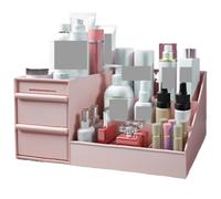 Rangement Maquillage Organisateur De Maquillage Pour Vanité, Boîte De Rangement De Cosmétiques Avec Tiroirs, Étui De Rouge À Lèvres, Organisateurs Et Rangement De Vanité De Salle De Bain Rangement Pro