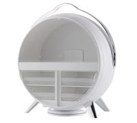 Rangement Maquillage Organisateur De Maquillage, Rangement Multicouche, Sac De Rangement pour Soins De La Peau, Cosmétiques, Support Rotatif À 360 Degrés Rangement Produit de Beauté(White)