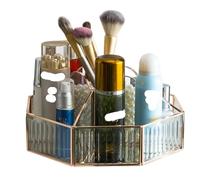 Rangement Maquillage Organisateur De Maquillage Rotatif À 360 Degrés, Organisateur De Cosmétiques, Organisateur De Maquillage En Verre, Organisateur Rotatif Pour Vanité Rangement Produit de Beauté(B)