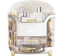 Rangement Maquillage Organisateur De Rangement De Maquillage, Vitrine De Cosmétiques Avec Couvercle, Organisateur De Rouge À Lèvres Et De Soins De La Peau, Couvercle Transparent Grand Rangement Produi