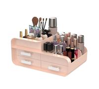 Rangement Maquillage, Organisateur Maquillage et 3 Tiroirs Grande Capacité Rangement coiffeuse Pour Dresser, Salle de Bain, Boite a Maquillage, organisateur Salle de Bain, Rangement Skincare (Blanc)